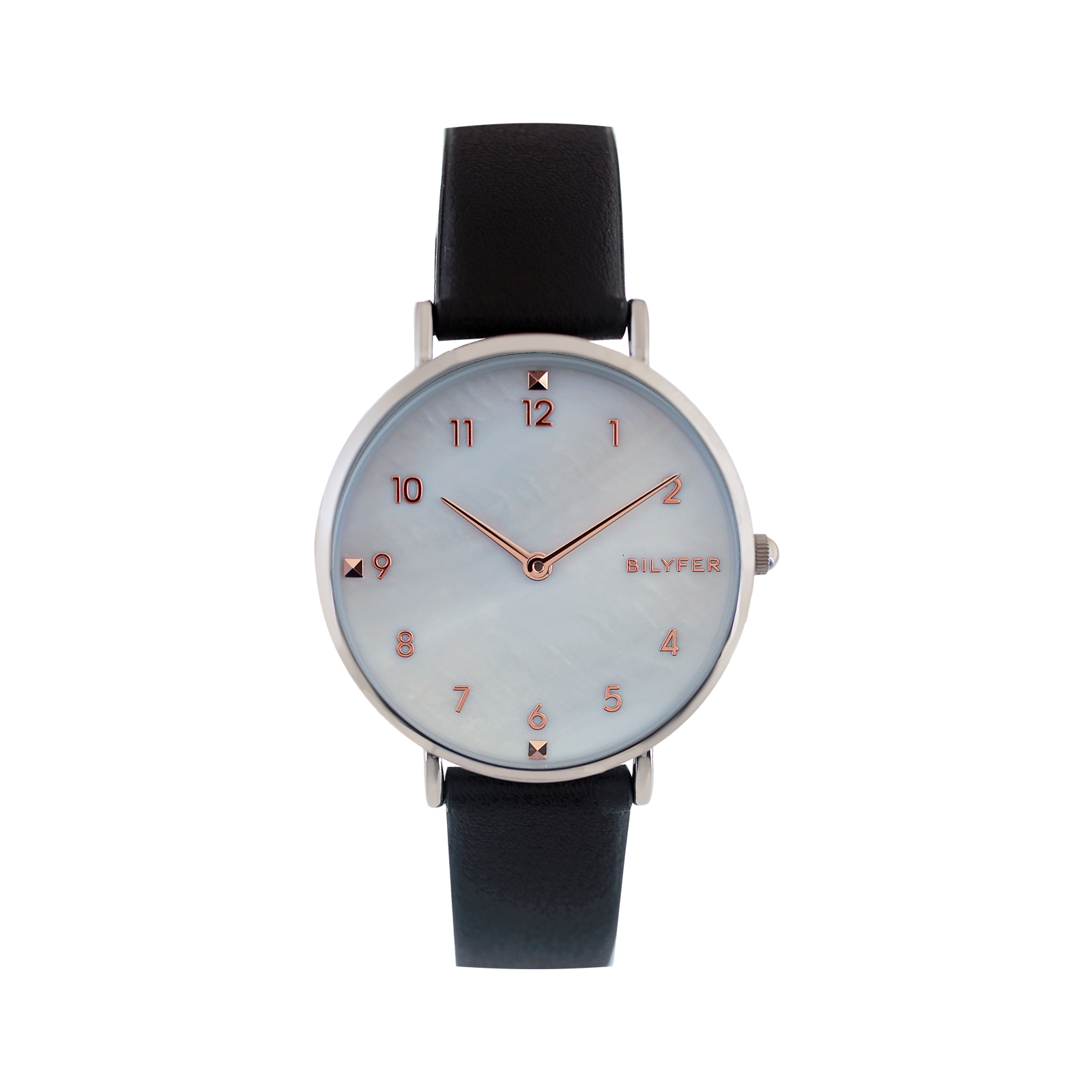 RELOJ CON ESFERA DE MADREPERLA Y NÚMEROS ÁRABES