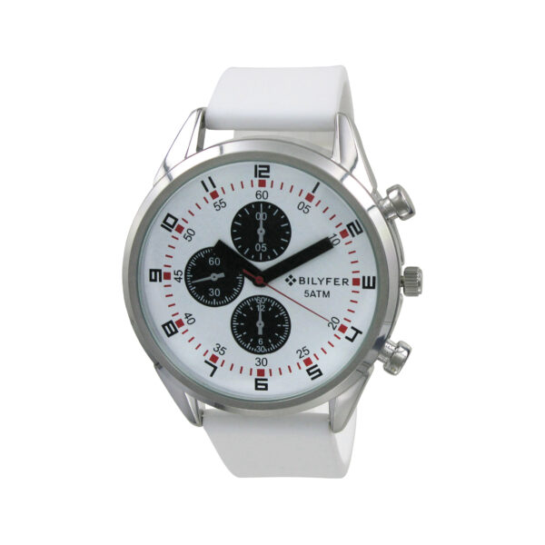 Reloj multifunciones simuladas colores W/R 5 ATM silicona blanco