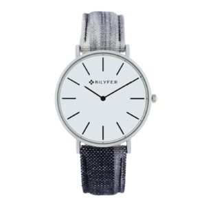 IKAT WATCH LEATHER STRAP COTTON & SILK BOX 42MM