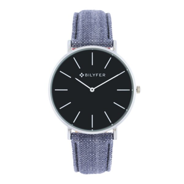RELOJ IKAT CORREA PIEL ALGODON&SEDA CAJA 42MM GRIS