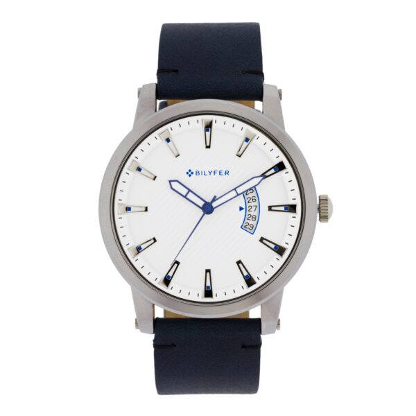 RELOJ 45MM DEPORTIVO CALENDARIO CORREA PIEL AZUL