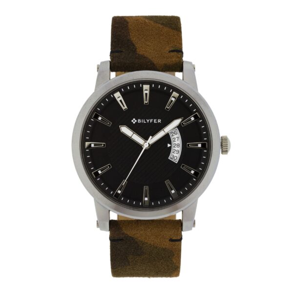 45MM WATCH STRAP LEATHER SPORTS CALENDAR CAMUFLAJE