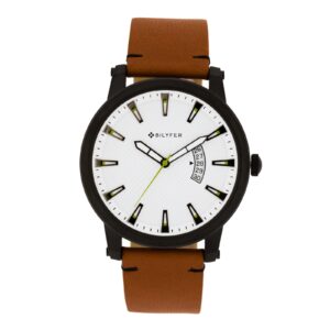 RELOJ 45MM DEPORTIVO CALENDARIO CORREA PIEL NEGRO