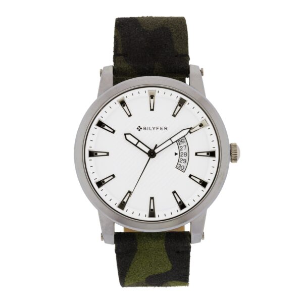 45MM WATCH STRAP LEATHER SPORTS CALENDAR CAMUFLAJE