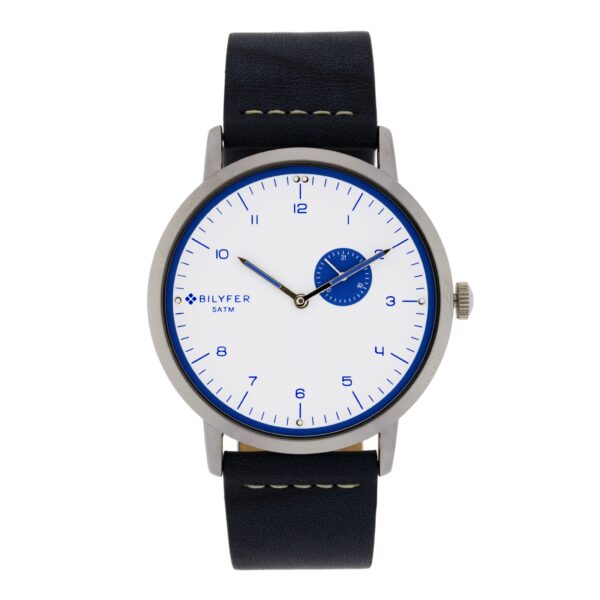 CALENDAR CLOCK 42MM LEATHER STRAP SEWING