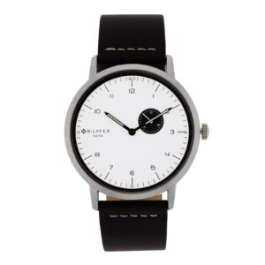 RELOJ 42MM CALENDARIO CORREA PIEL CON COSIDO NEGRO