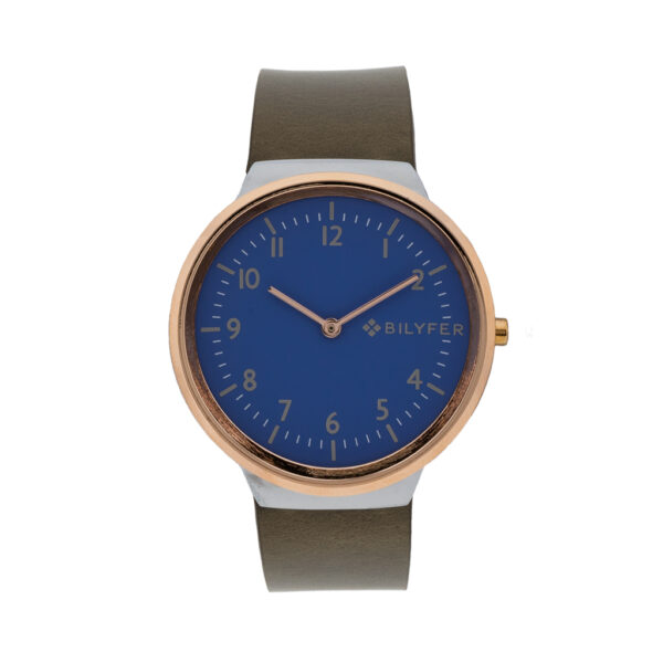 WATCH WITH INTEGRATED LEATHER STRAP AND 40M CASE