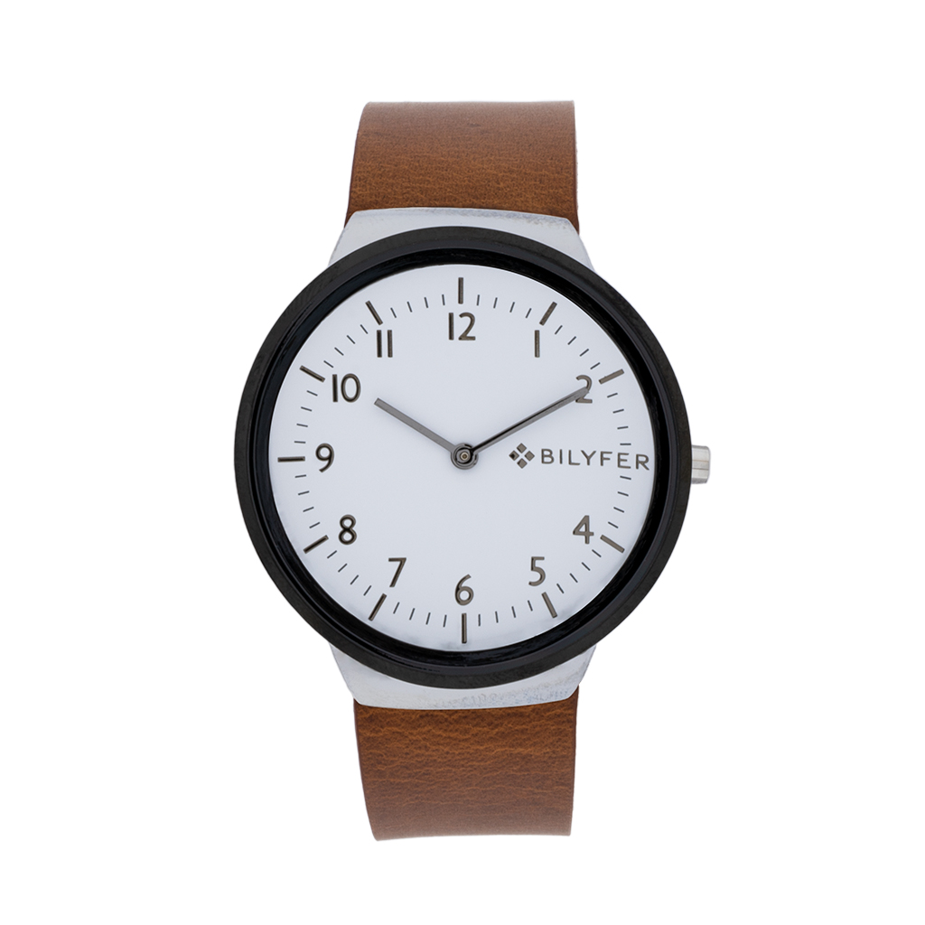 RELOJ CON CORREA DE PIEL INTEGRADA Y CAJA DE 40M