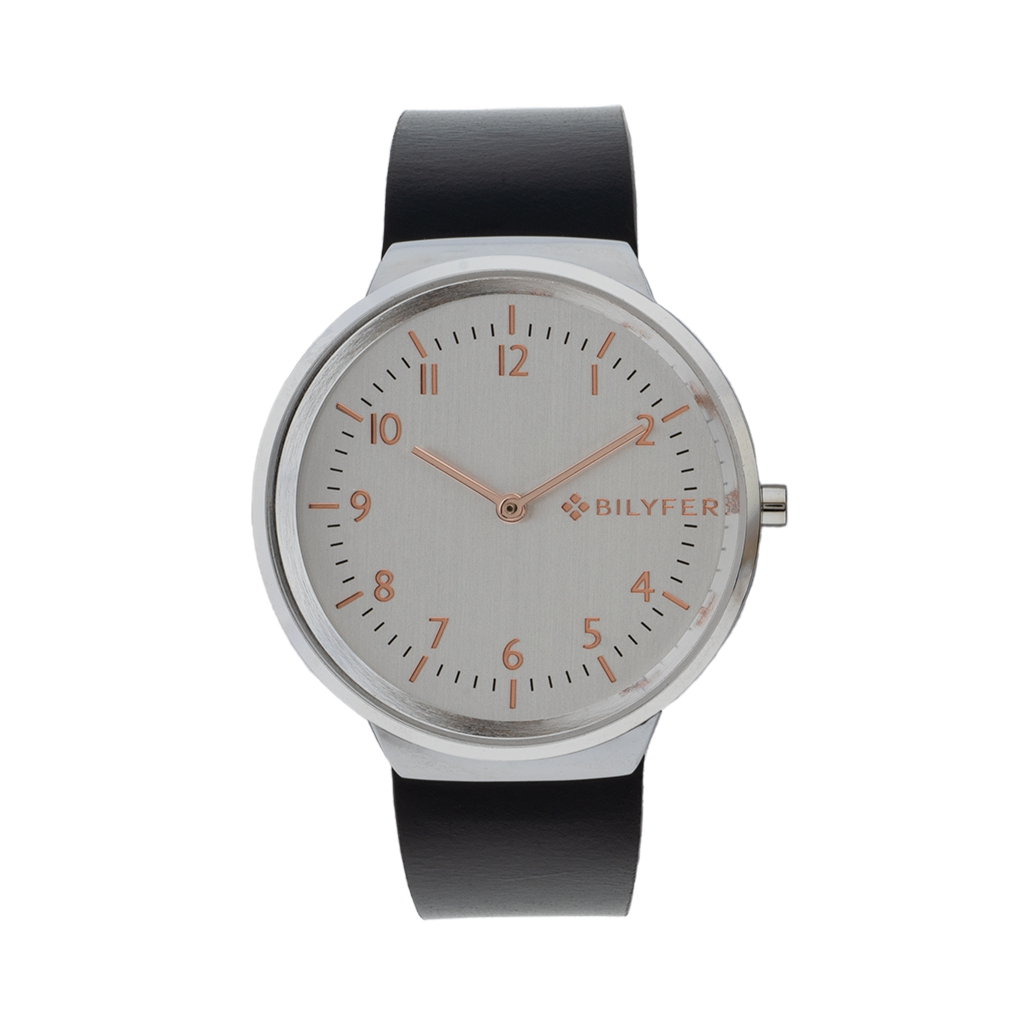 RELOJ CON CORREA DE PIEL INTEGRADA Y CAJA DE 40M