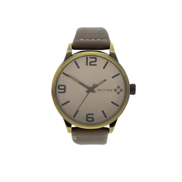 RELOJ CABALLERO CON CORREA DE PIEL COSIDA ACABADO ANTIQUE