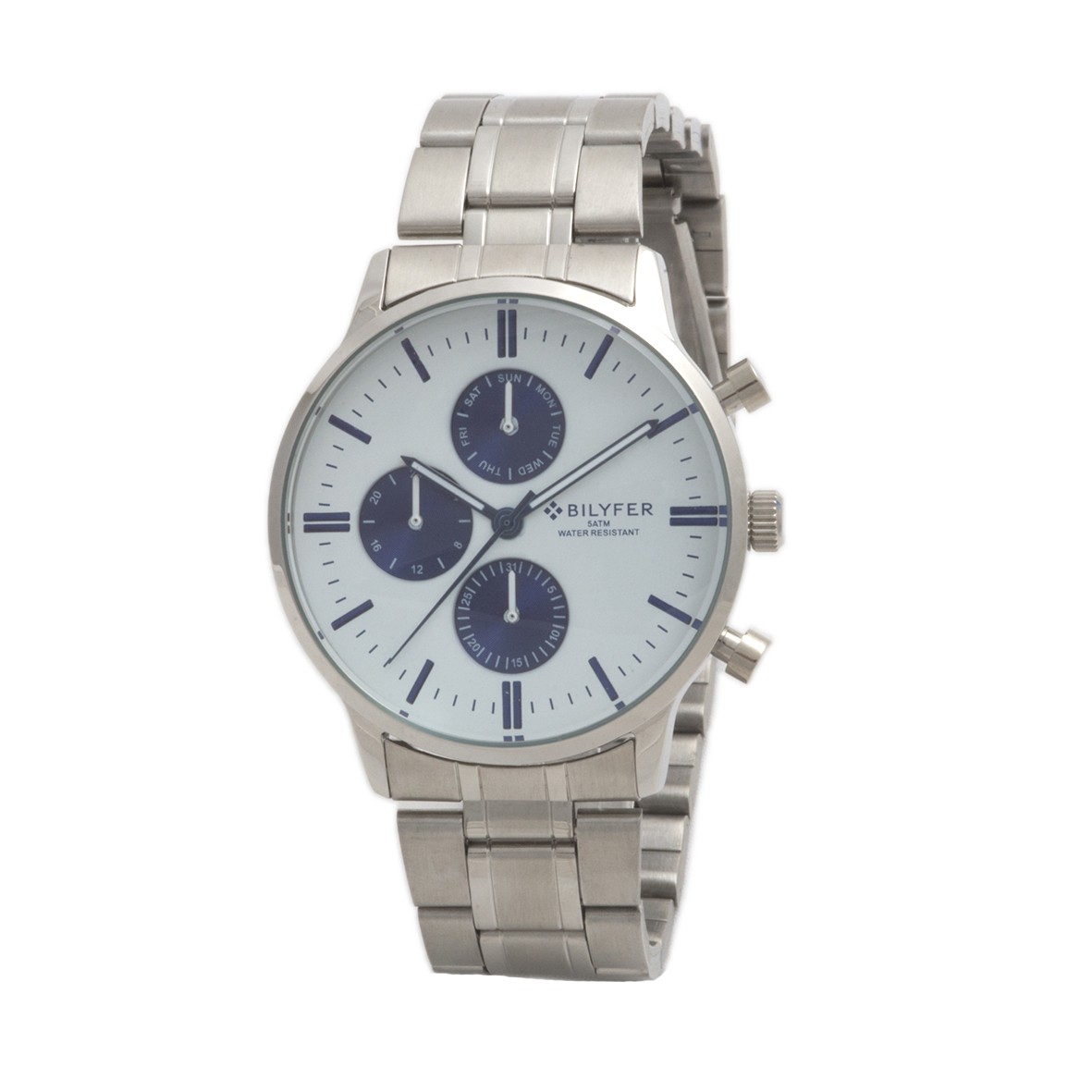 RELOJ ACERO MULTIFUNCION 5 ATM AZUL