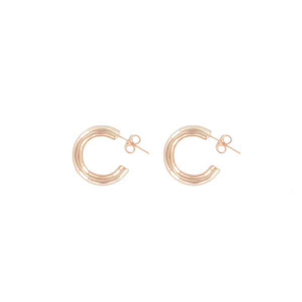 BRIGHT PINK GOLD PLATED HOOP 19MM