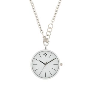 RELOJ COLGANTE CAJA 33 MM CADENA ACERO 76 CM COLOR PLATA PLATEADO