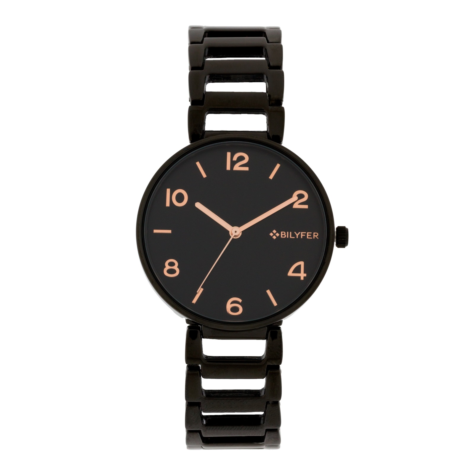 RELOJ ESLABONES CAJA 36 MM NUMEROS ARABES NEGRO