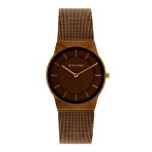 BROWN 32MM WATCH STEEL MESH BALL 2 NIEVELS