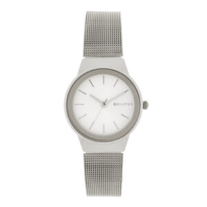 SILVER WATCH 36MM indexes WHITE DIAL SILVER BEZEL
