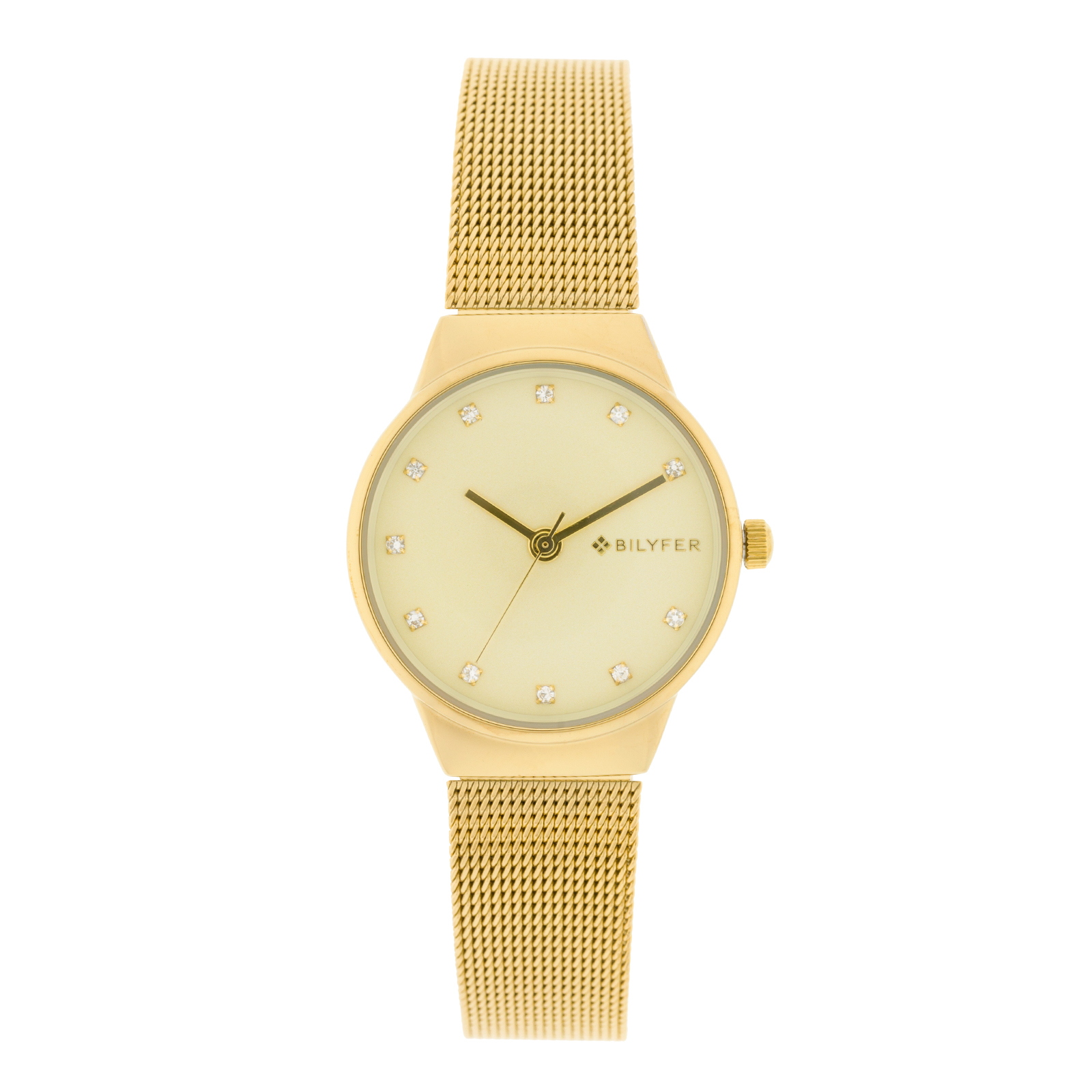 RELOJ DORADO 32MM CON PIEDRAS EN LOS ÍNDICES