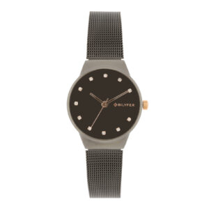 RELOJ NEGRO 32MM CON PIEDRAS EN LOS ÍNDICES ESFERA NEGRA
