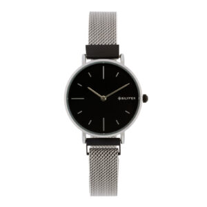 32MM BLACK WATCH SILVER INDEXES BLACK DIAL WITH MAGNET CLOSURE