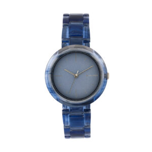Blue watch adjustable strap and acrylic case 34mm