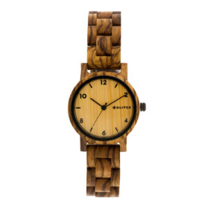 32mm case watch and Zebrano wood strap