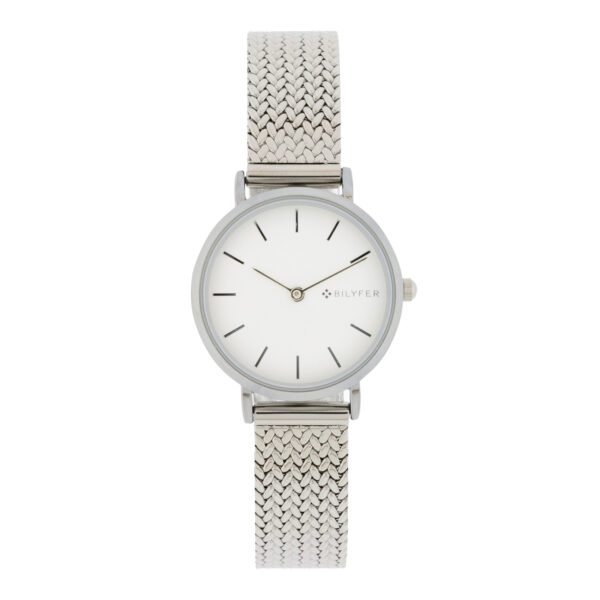 Bilyfer watch with engraved steel mesh 27mm case