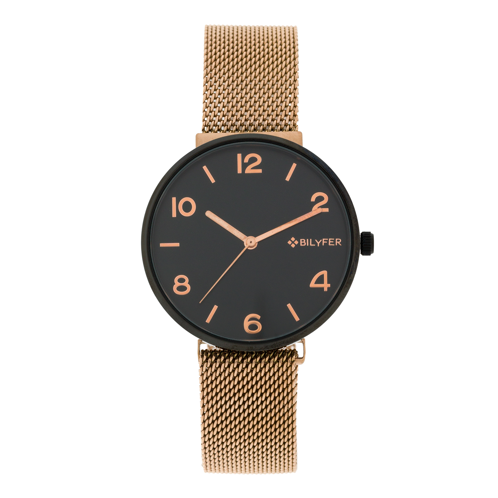 Reloj Bilyfer con caja de 38mm malla de imán con números árabes e índices