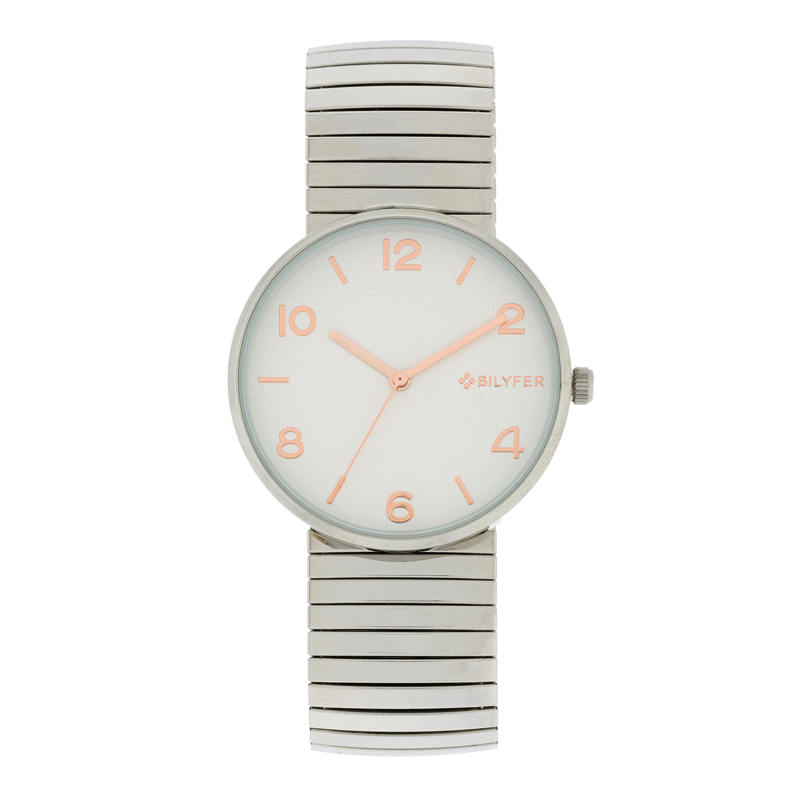 Reloj Bilyfer con brazalete extensible y números árabes