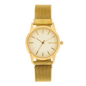 Reloj Bilyfer de acero con malla de imán índices y circonita