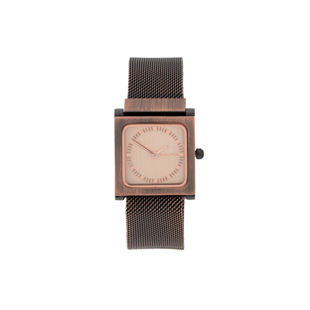 RELOJ CUADRADO 27X27 MALLA ACERO CON IMAN ACADO ENVEJECIDO