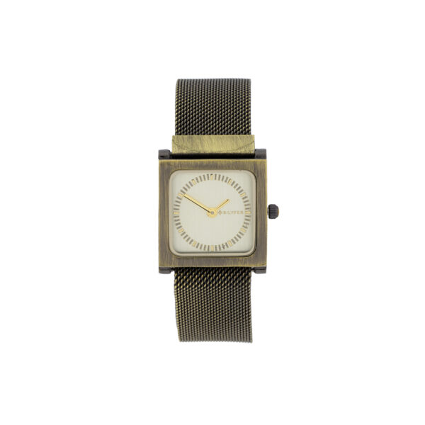 SQUARE CLOCK 27X27 STEEL MESH WITH MAGNET ANTIQUE FINISH