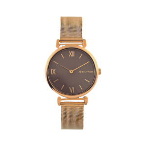 RELOJ REDONDO NÚMEROS ROMANOS MALLA DE ACERO