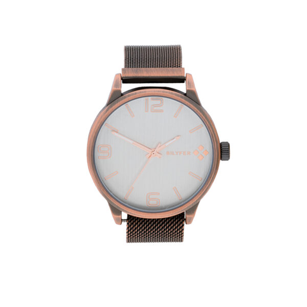 GENTLEMAN'S WATCH, STEEL MESH BAND WITH MAGNET, ANTIQUE FINISH