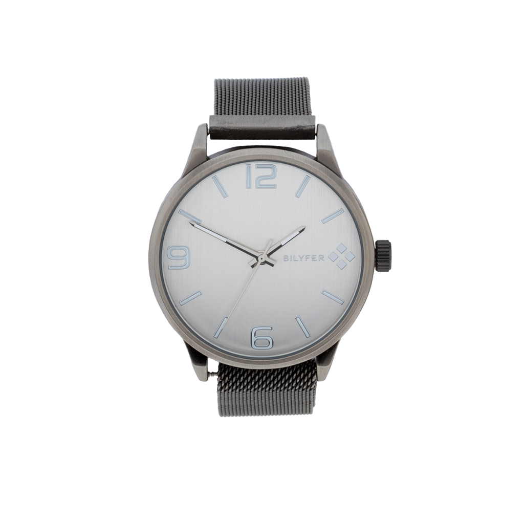 RELOJ CABALLERO MALLA DE ACERO CON IMAN ACABADO ANTIQUE