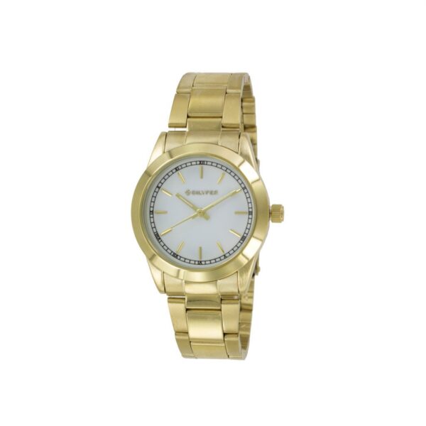 Steel strap watch golden