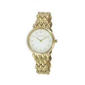 Reloj banda metal rombos COLOR DORADO