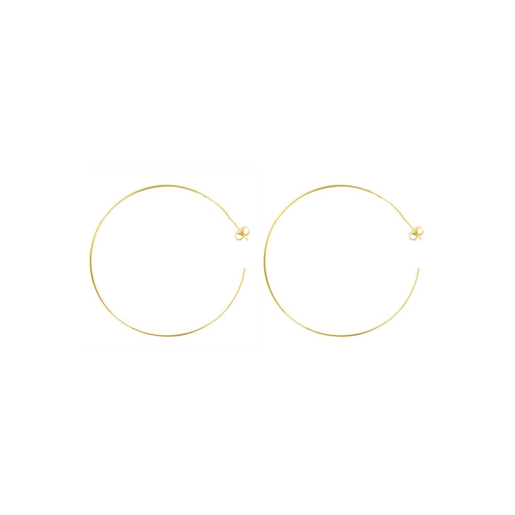 Aro fino 48mm chapado oro brillo