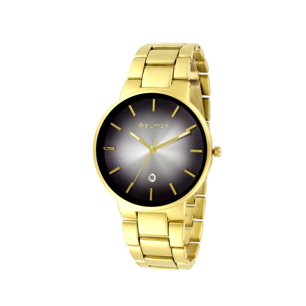 Reloj Bilyfer metalico mate esfera degrade DORADO