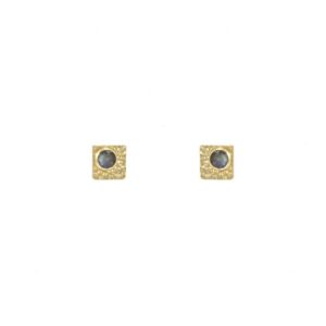 Earring Stone Round Square