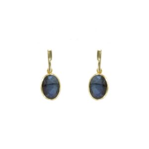 Natural stone pendant gold plated