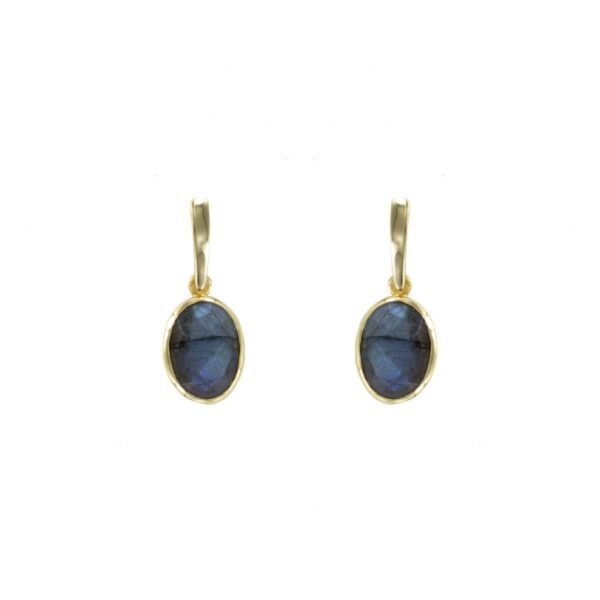 Natural stone pendant gold plated