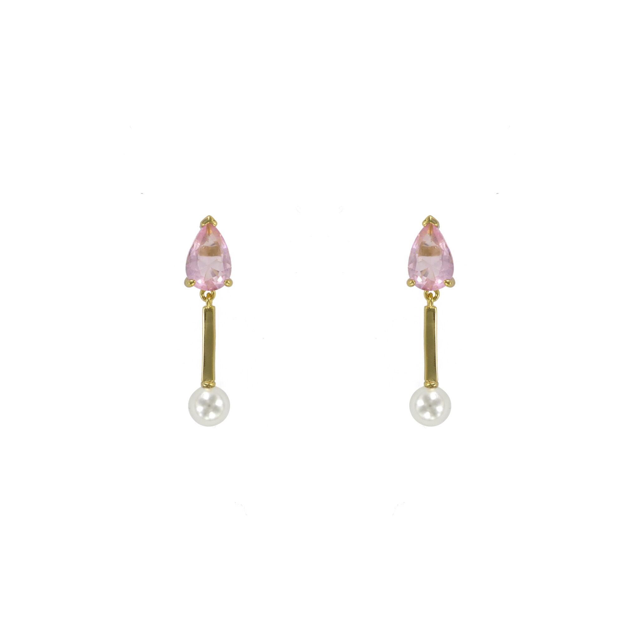 Gold plated cz pendant pearl shell
