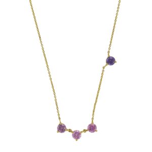 Collar Chapado oro circonitas