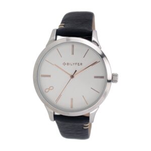 RELOJ CORREA PIEL NUMERRO 8 INDICES NEGRO