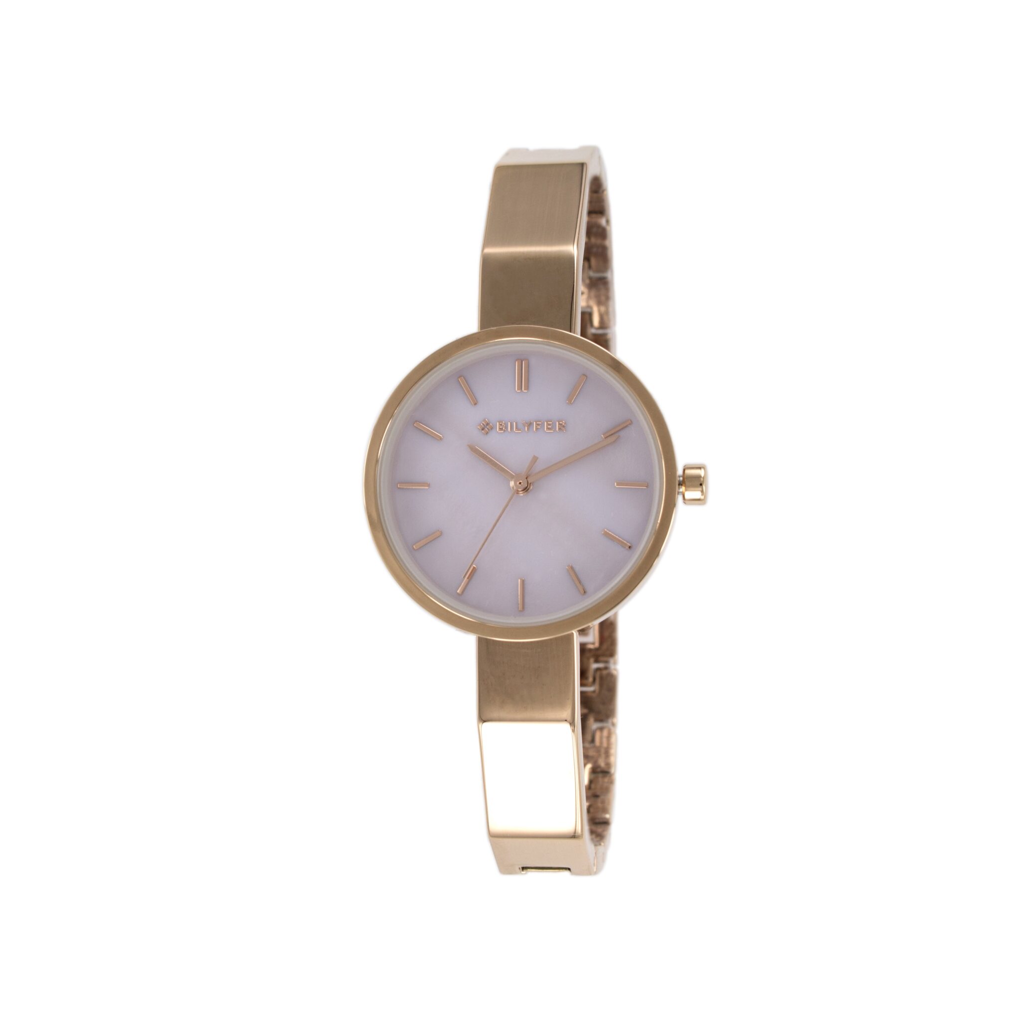 RELOJ SEMIRIGIDO ESFERA MADREPERLA ROSA
