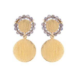 STONE SLOPE gold plated IOLITE 2 PIECE