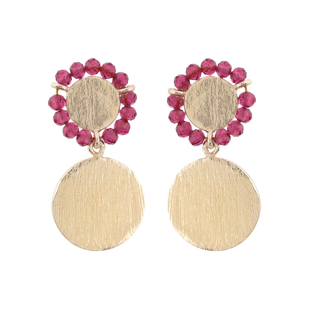 SLOPE gold plated with tourmaline 2 PIECE