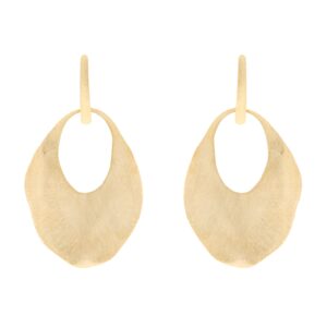 OVAL ARTISAN GOLD-PLATED EARRING LARGE SIZE