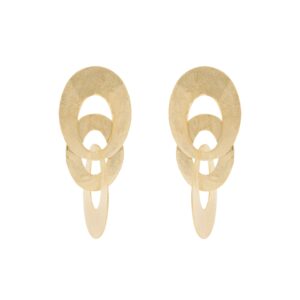 HANDMADE GOLD PLATED EARRING WITH INTERLOCKED OVALS