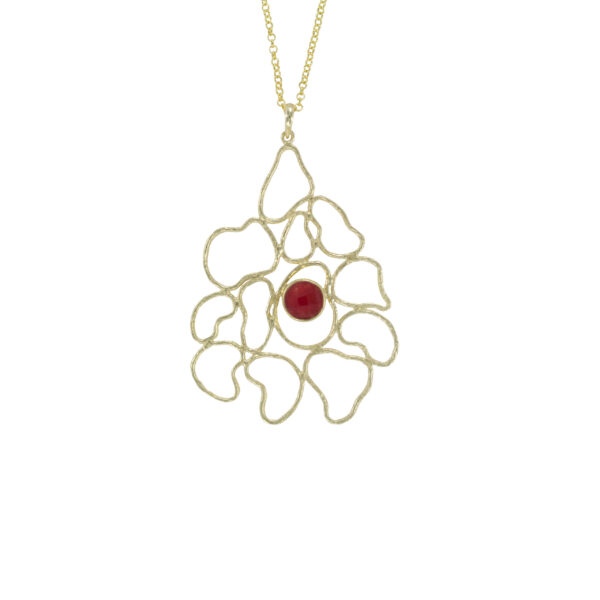 FILIGRANA PLATED HANGING RED OROJADE